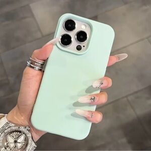 iPhone 13  Phone Case  Simple Faux Leather Texture TPU Case……215